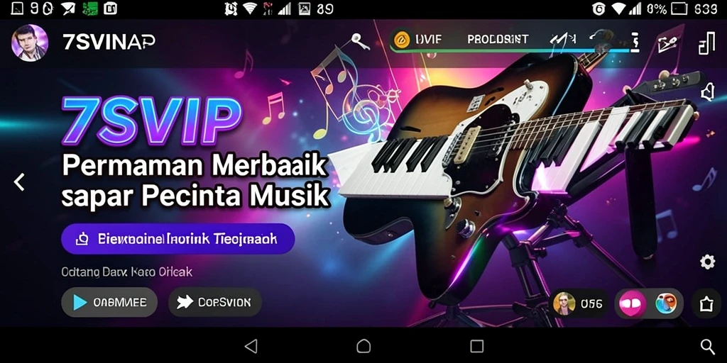 Screenshot gameplay 7SVIP yang menampilkan keseruan bermain musik.