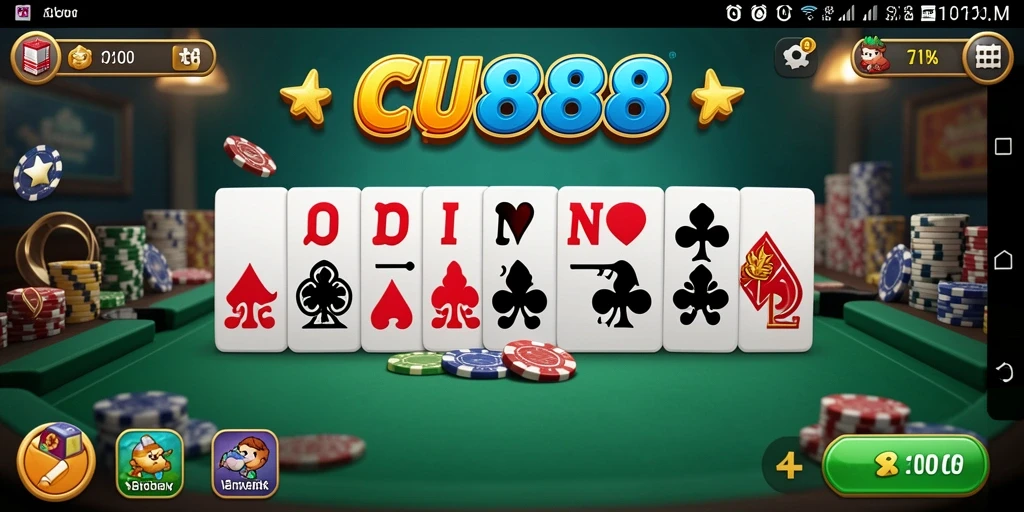 Screenshot gameplay CU888 yang menampilkan suasana kompetitif yang menarik.