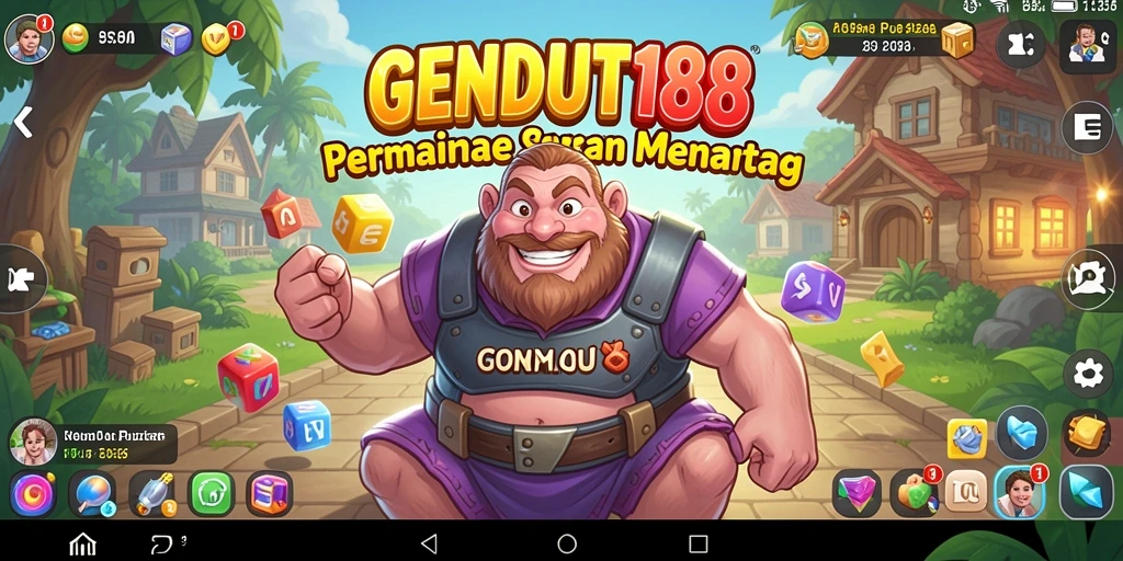 Tampilan gameplay GENDUT188 yang menarik dan penuh warna.