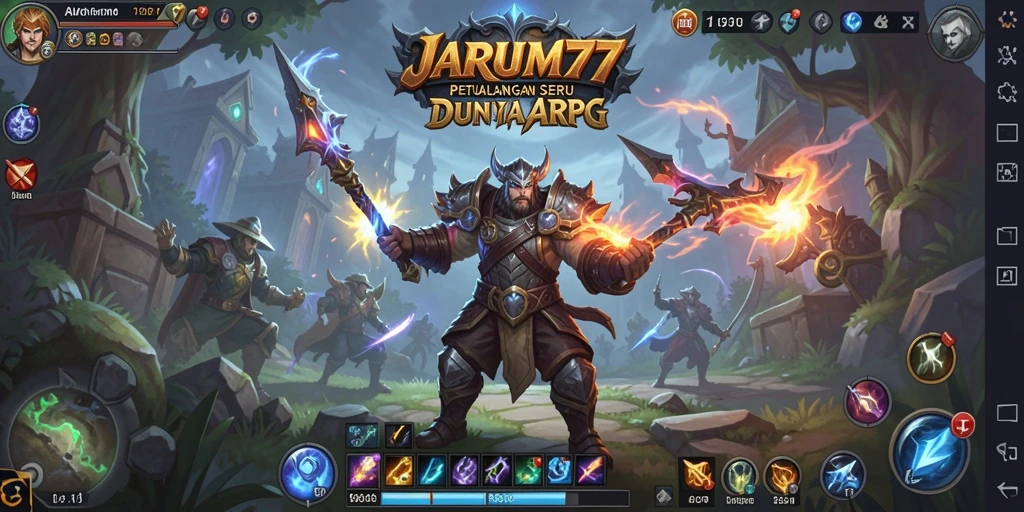 Screenshot JARUM77 menunjukkan aksi seru dalam pertarungan ARPG yang mendebarkan.