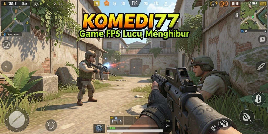 Gameplay seru dalam KOMEDI77 dengan elemen FPS yang unik.