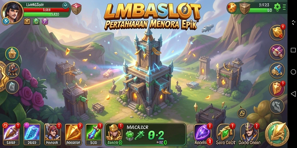 Tampilan gameplay LMBASLOT yang mendebarkan dalam genre Tower Defense.