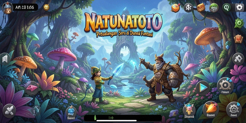Screenshot menunjukkan momen seru dalam gameplay NATUNATOTO.