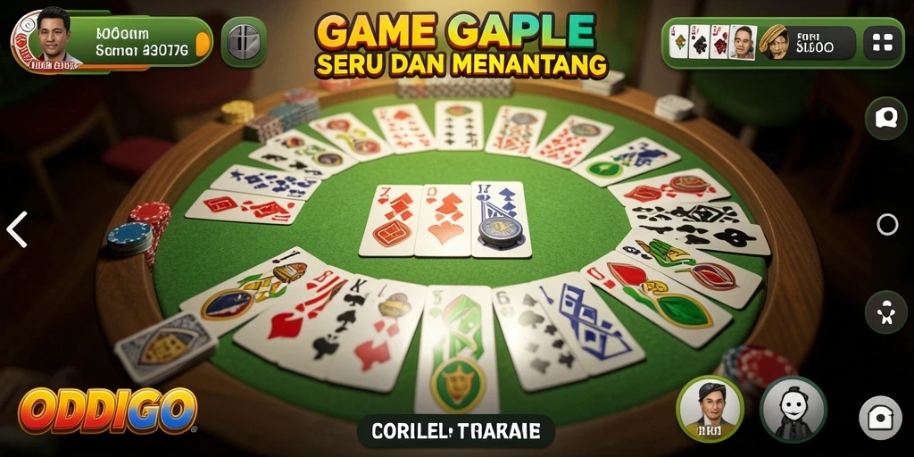 Tampilan gameplay seru ODDIGO dengan pemain yang saling beradu strategi.