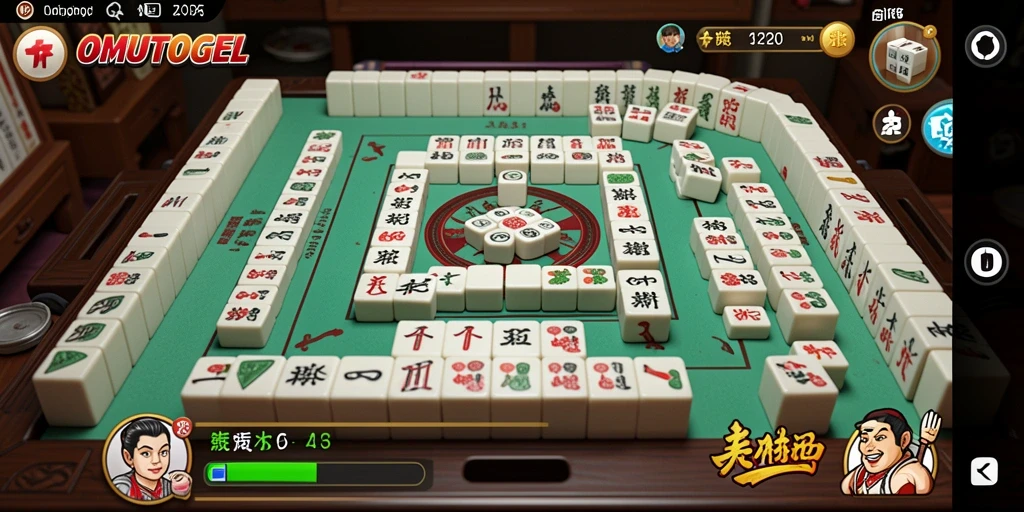 Tampilan gameplay Mahjong yang seru dan menantang.