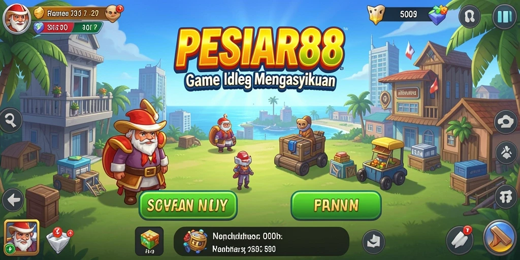 Screenshot utama PESIAR88 menampilkan gameplay yang santai dan mengasyikkan.