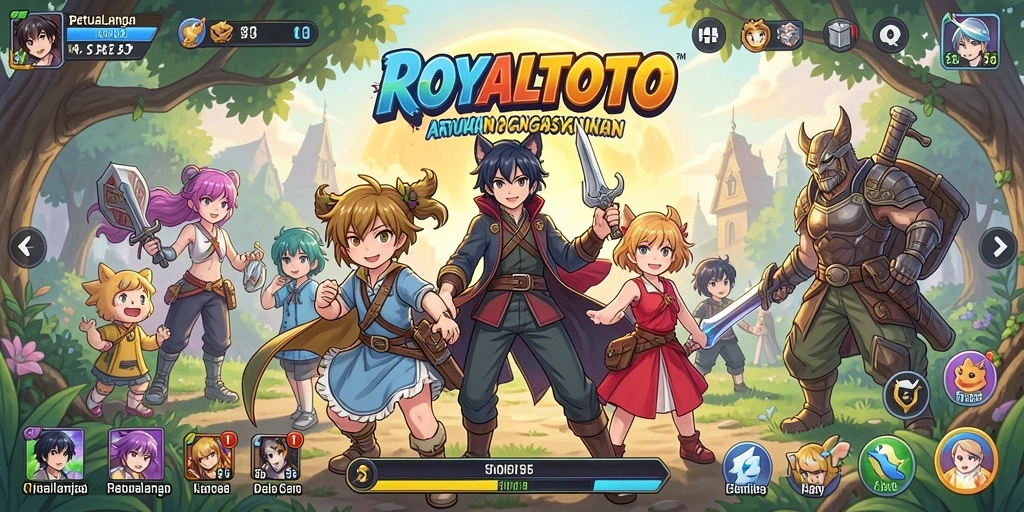 Screenshot gameplay <strong>ROYALTOTO</strong> menampilkan pertarungan seru dengan karakter anime.