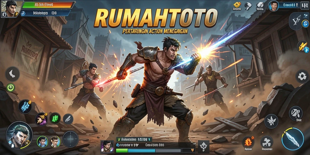 Tangkapan layar menampilkan aksi seru dalam game RUMAHTOTO.