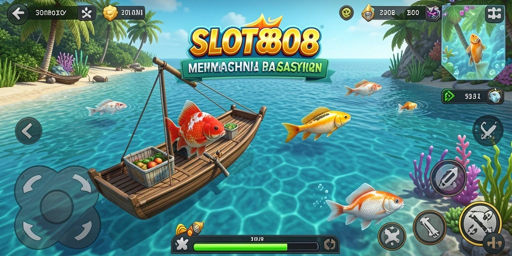 Gameplay SLOT8808 dengan aksi memancing yang seru dan menegangkan.