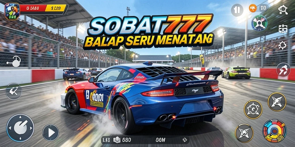 Tampilan gameplay Racing yang mendebarkan di SOBAT777.